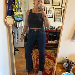 Everlane High Rise Flare Jeans in Blue